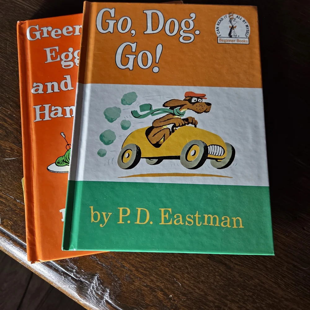 Dr. Seuss Orange Cover Green Accents Hardcover Book
